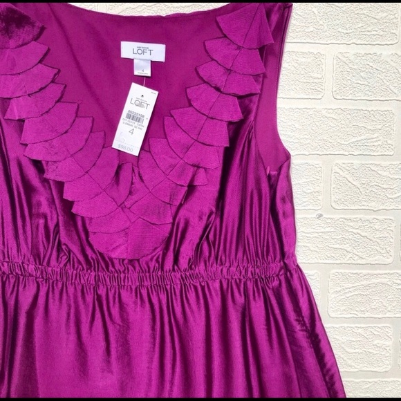 Ann Taylor Loft magenta/purple dress - Picture 2 of 5